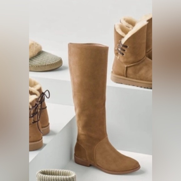 Ugg Daley Knee High Equestrian Riding Suede Boots in Brown Size 8 - Picture 10 of 10